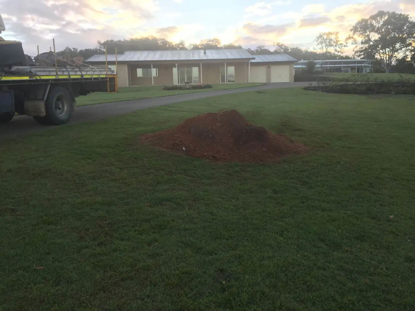 After: stump ground out and cleared